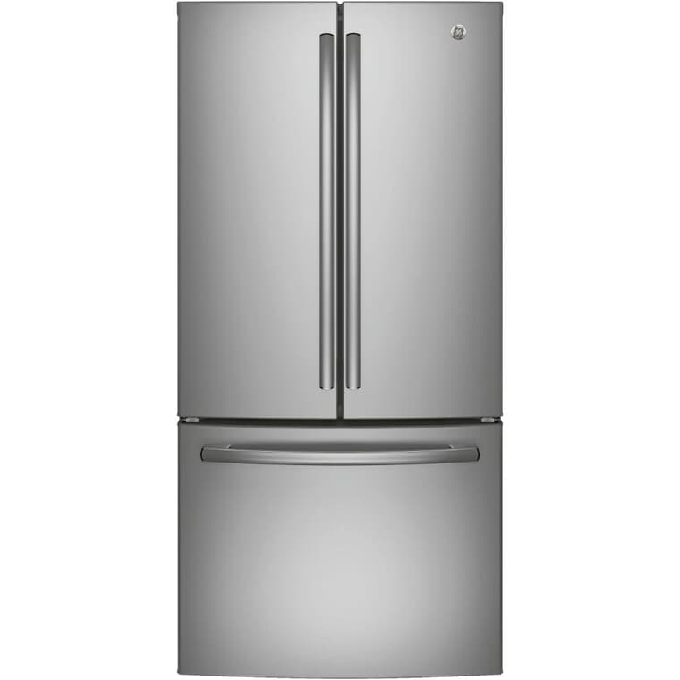 33" 24.8 cu. ft. French Door Bottom Freezer Refrigerator (GNE25DYRKFS) - Fingerprint Resistant Stainless Steel