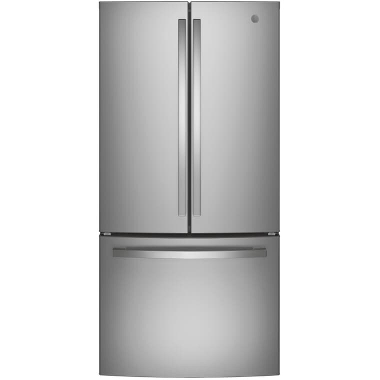 33" 18.6 cu. ft. French Door Bottom Freezer Refrigerator (GWE19JYLFS) - Fingerprint Resistant Stainless Steel