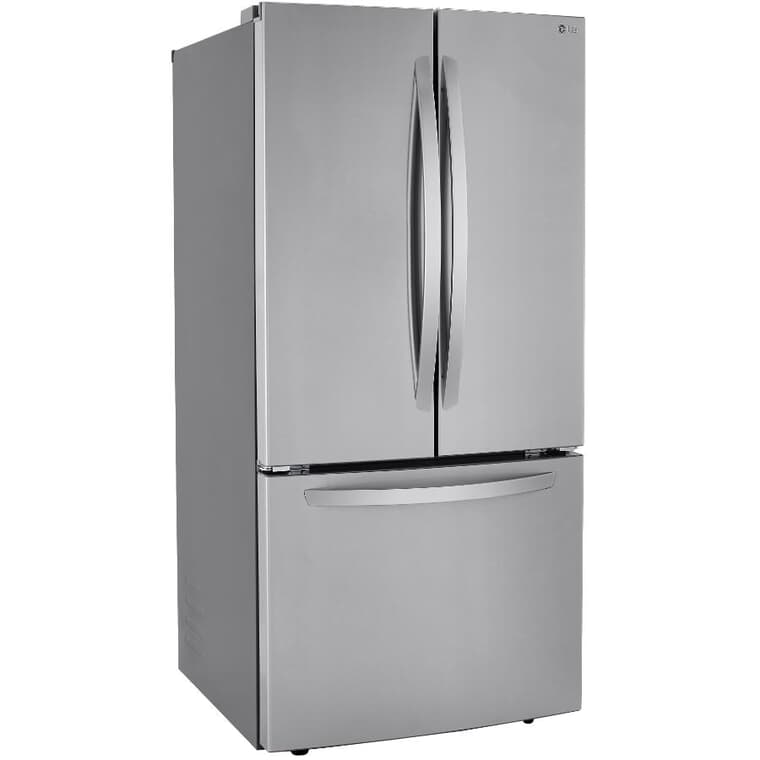 33" 25.1 cu. ft. Smudge Resistant French Door Bottom Freezer Refrigerator (LRFCS2503S) - Stainless Steel