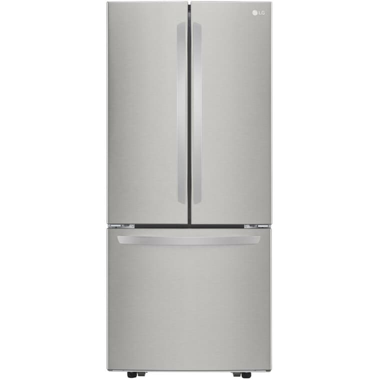 30" 21.8 cu. ft. Smudge Resistant French Door Bottom Freezer Refrigerator (LRFNS2200S) - Stainless Steel