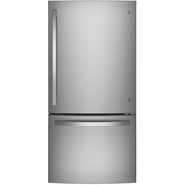 30" 24.9 cu. ft. Bottom Freezer Refrigerator (GDE25EYKFS) - Fingerprint Resistant Stainless Steel