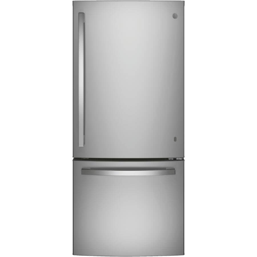 GE:30" 21 cu. ft. Bottom Freezer Refrigerator (GDE21EYKFS) - Fingerprint Resistant Stainless Steel