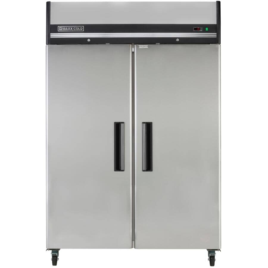 MAXX COLD:54" 49 cu. ft. Commercial Grade Refrigerator (MXCR-49FD) - with 2 Doors, Stainless Steel