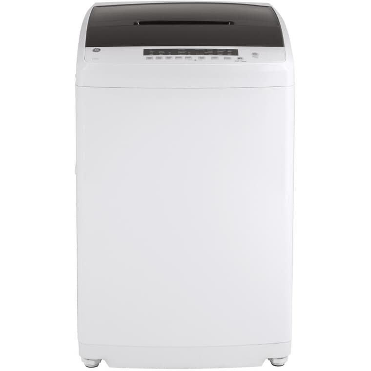 24" 3.3 cu. ft. Portable Top Load Washer (GNW128SSMWW) - with Stainless Steel Basket, White