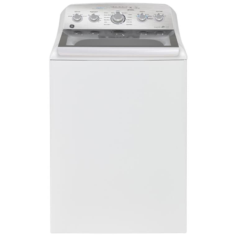 27" 5.0 cu. ft. Top Load Washer (GTW580BMRWS) - with Glass Top Lid, White