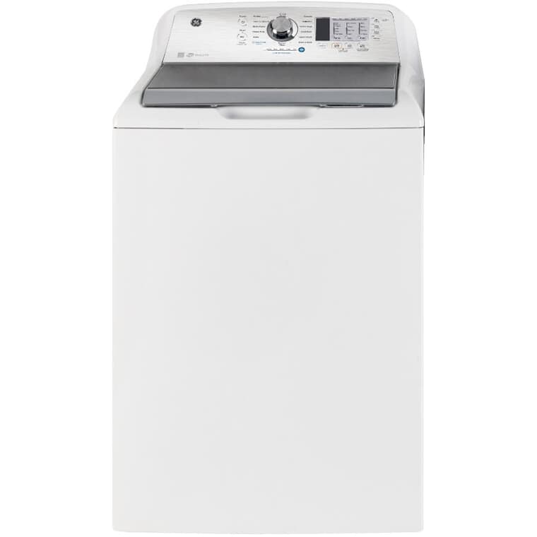 27" 5.2 cu. ft. Top Load Washer (GTW685BMRWS) - with Glass Lid, White
