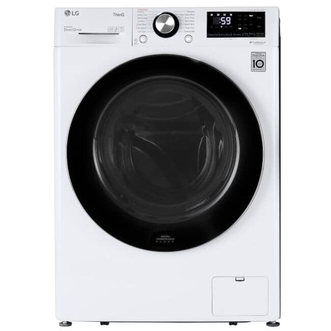 LG:24" 2.6 cu. ft. Compact Smart Front Load Washer (WM1455HWA) - White