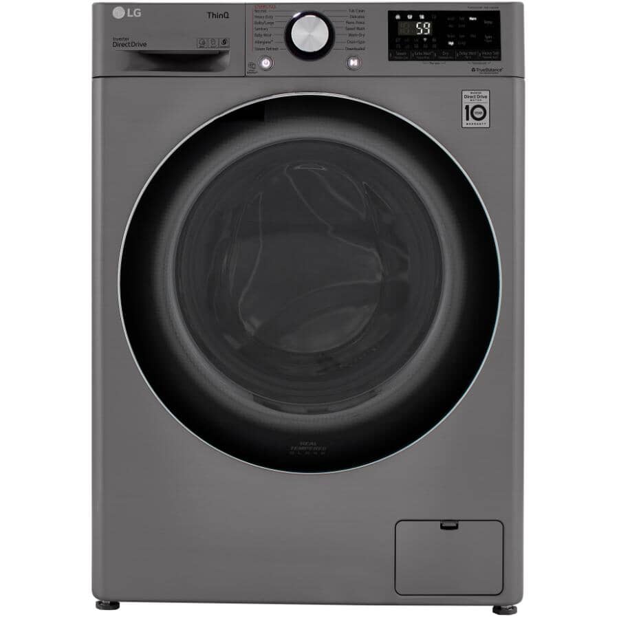 LG:24" 2.6 cu. ft. All-In-One Washer & Dryer (WM3555HVA) - Graphite Steel