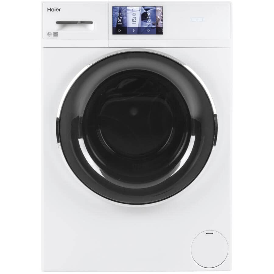 HAIER:24" 2.4 cu. ft. Compact Front Load Washer (QFW150SSNWW) - White