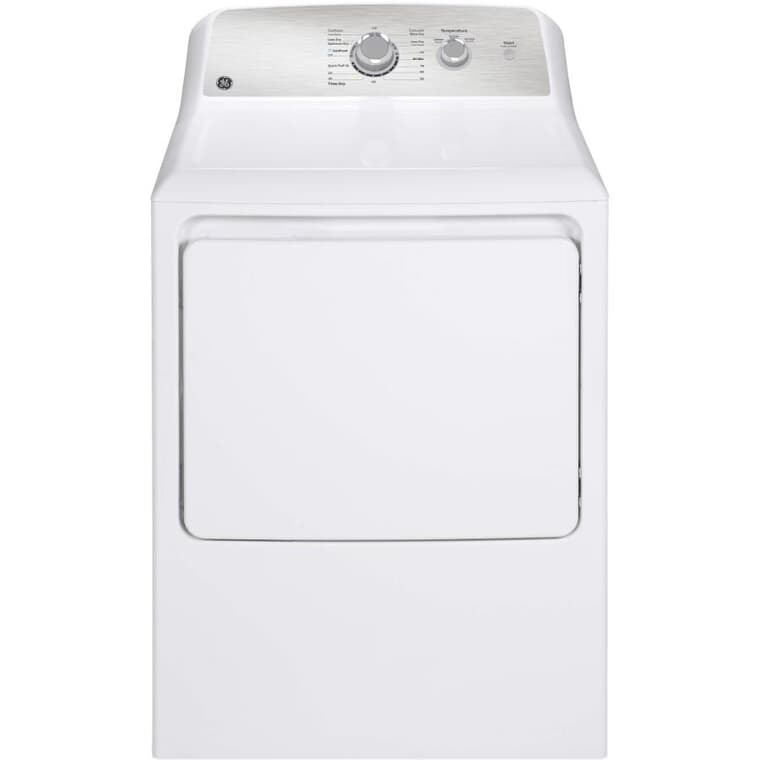 27" 6.2 cu. ft. Electric Front Load Dryer (GTX33EBMRWS) - White