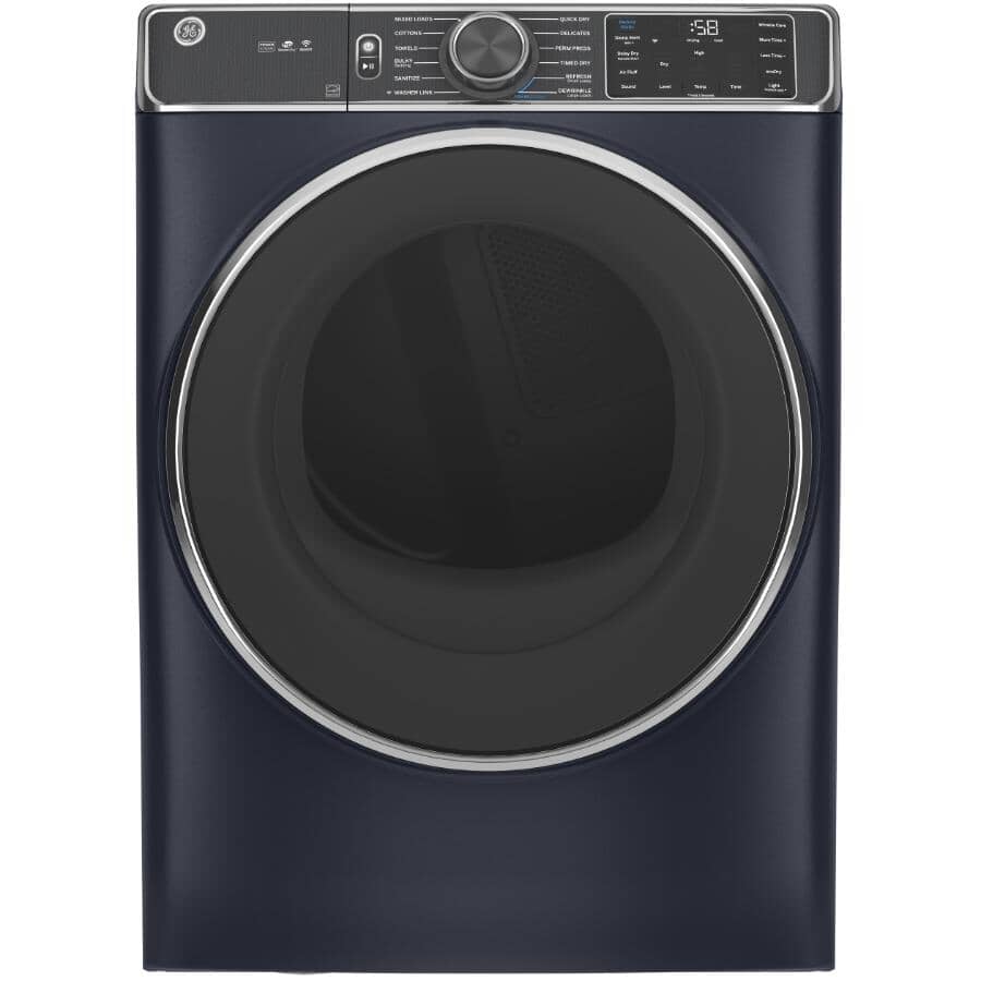 GE:28" 7.8 cu. ft. Electric Front Load Dryer (GFD85ESMNRS) - with Built-In Wifi, Sapphire Blue