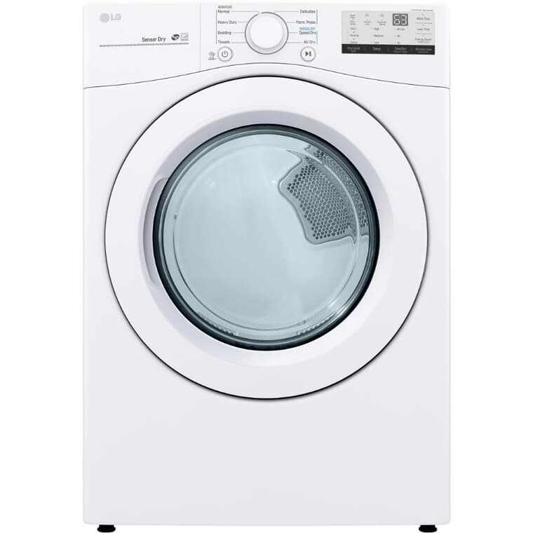 27" 7.4 cu. ft. Ultra Large Capacity Electric Front Load Dryer (DLE3400W) - White