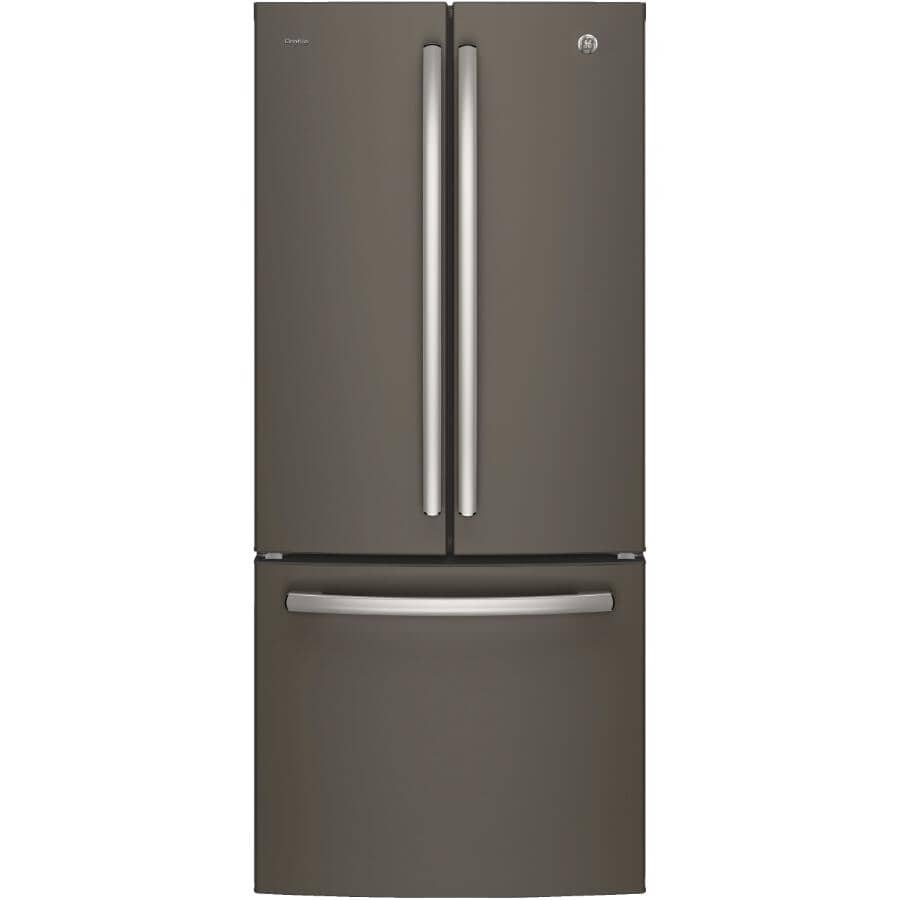 GE PROFILE:30" 20.8 cu. ft. French Door Bottom Freezer Refrigerator (PNE21NMLKES) - Slate