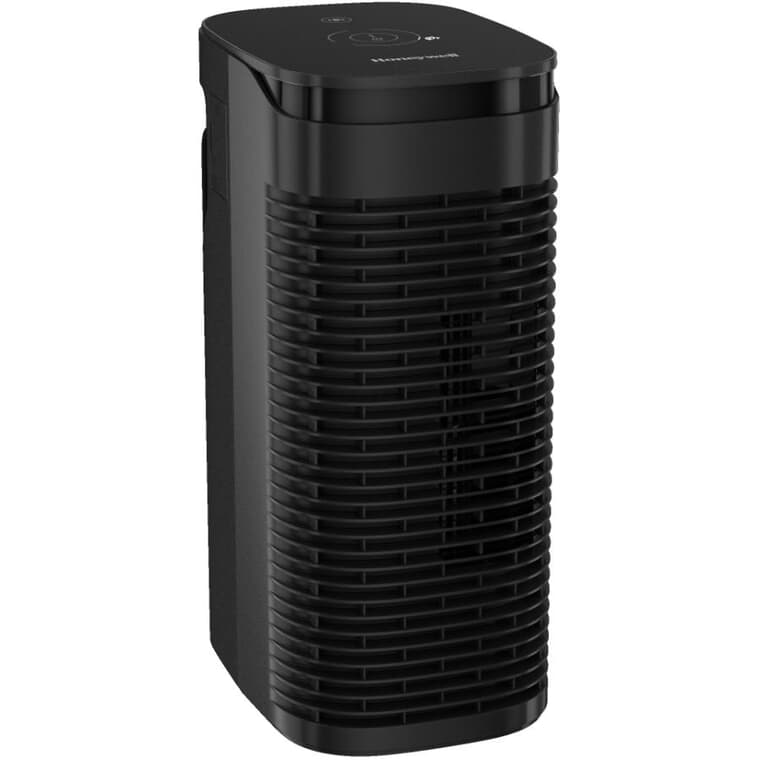 True HEPA Compact Tower Air Purifier with Allergen Remover - 100 sq. ft., Black