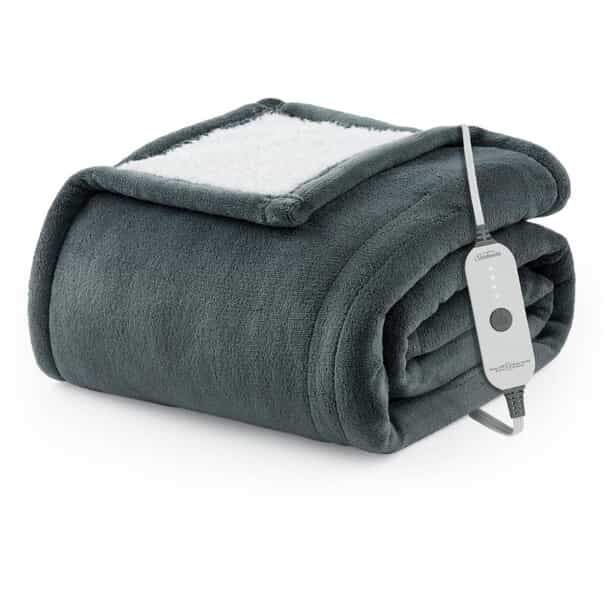 Heating Pad Sunbeam Textured Velvet Heated Throw SUNBEAM
