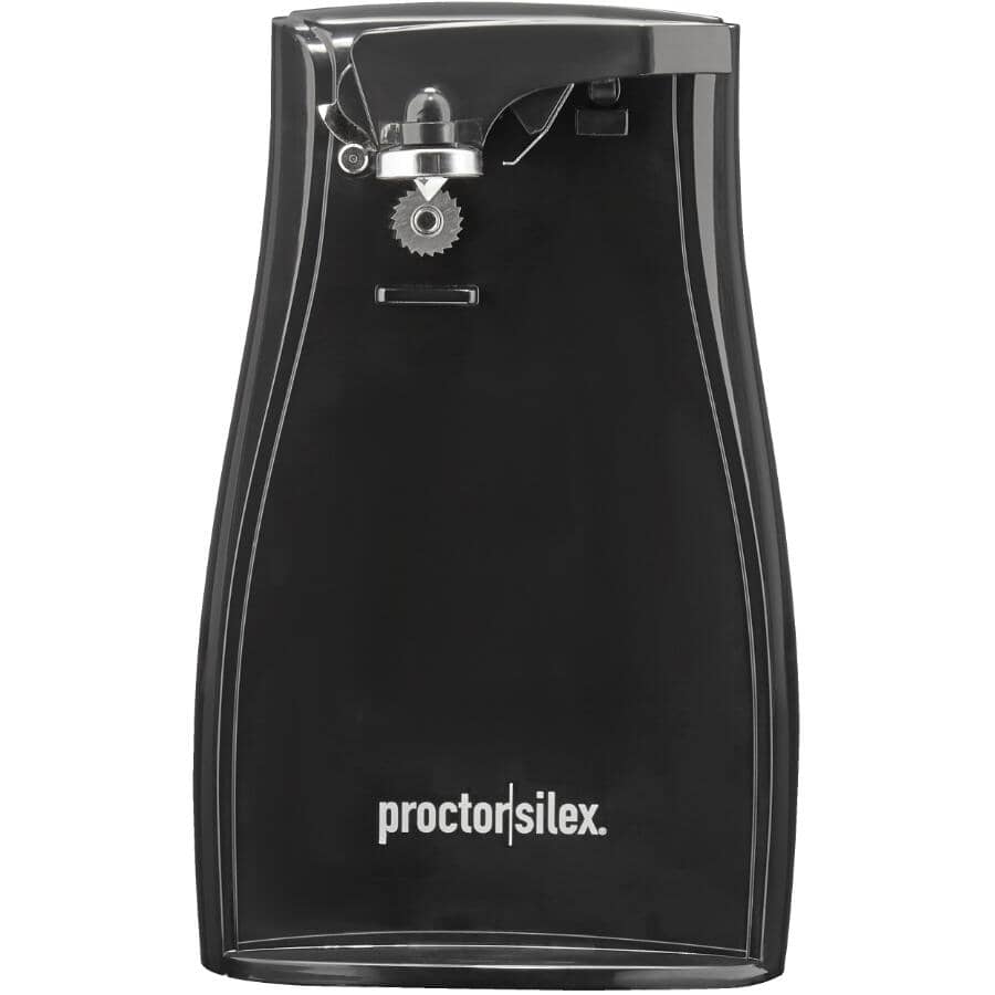 PROCTOR SILEX:Countertop Electric Can Opener with Knife Sharpener (75217PS) - Black