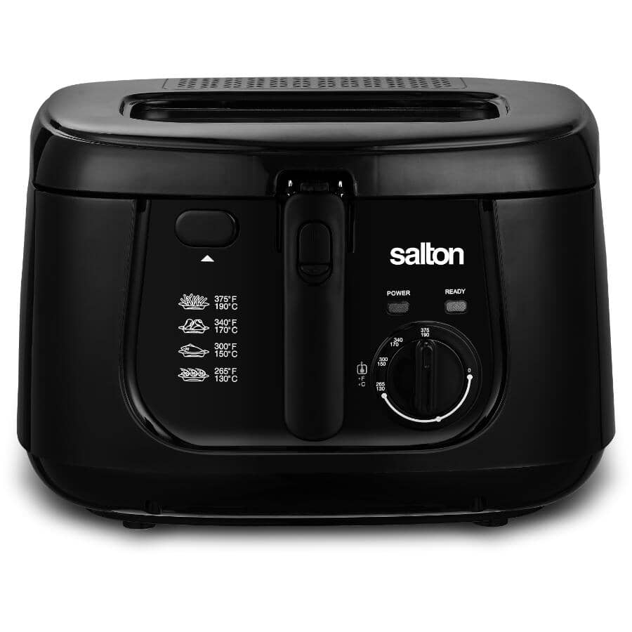 Salton 2.5L Round White Cool Touch Deep Fryer | Home Hardware
