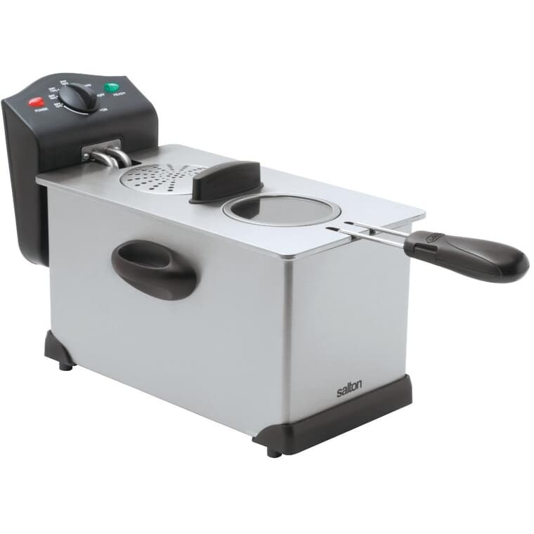 Deep Fryer with Removable Pot (DF1233) - Stainless Steel, 3 L