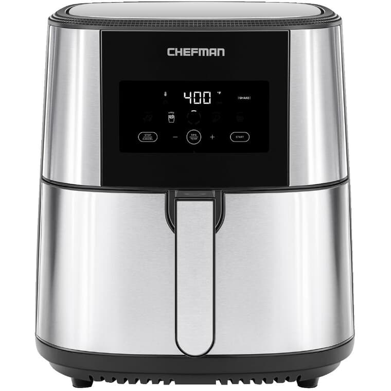 TurboFry Touch Digital Air Fryer with Removable Basket Divider - 7.6 L