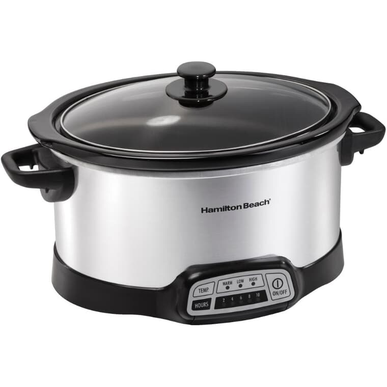 Programmable Slow Cooker (33463) - Stainless Steel, 6.0 Qt
