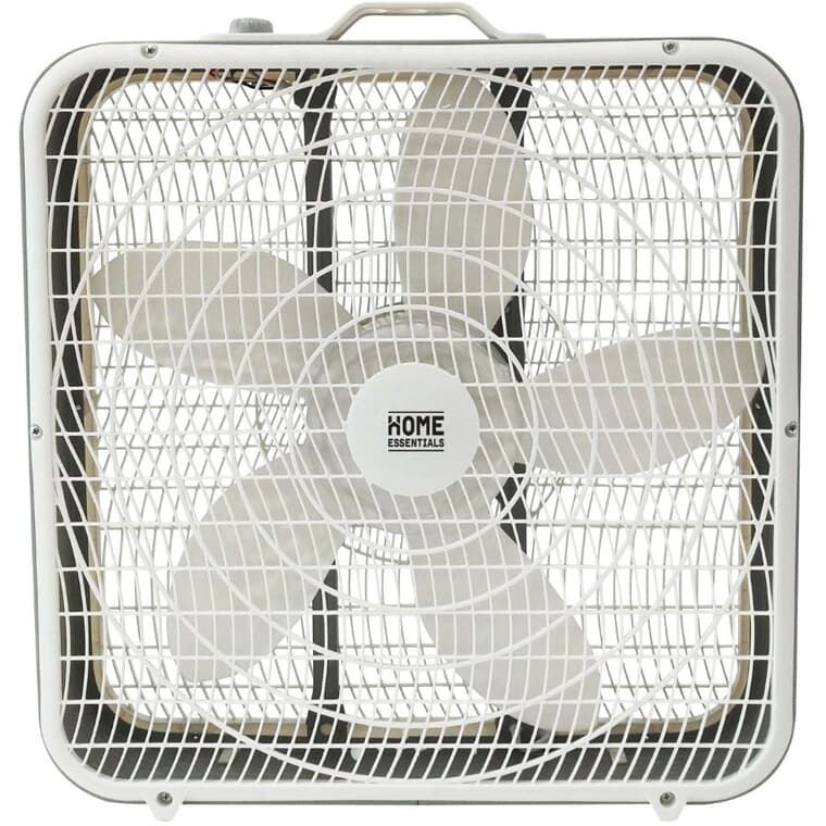 20" Box Fan - with 3 Speeds, White
