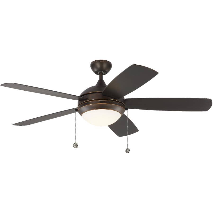 sea gull 52 discus 5 blade outdoor bronze ceiling fan with light home hardware