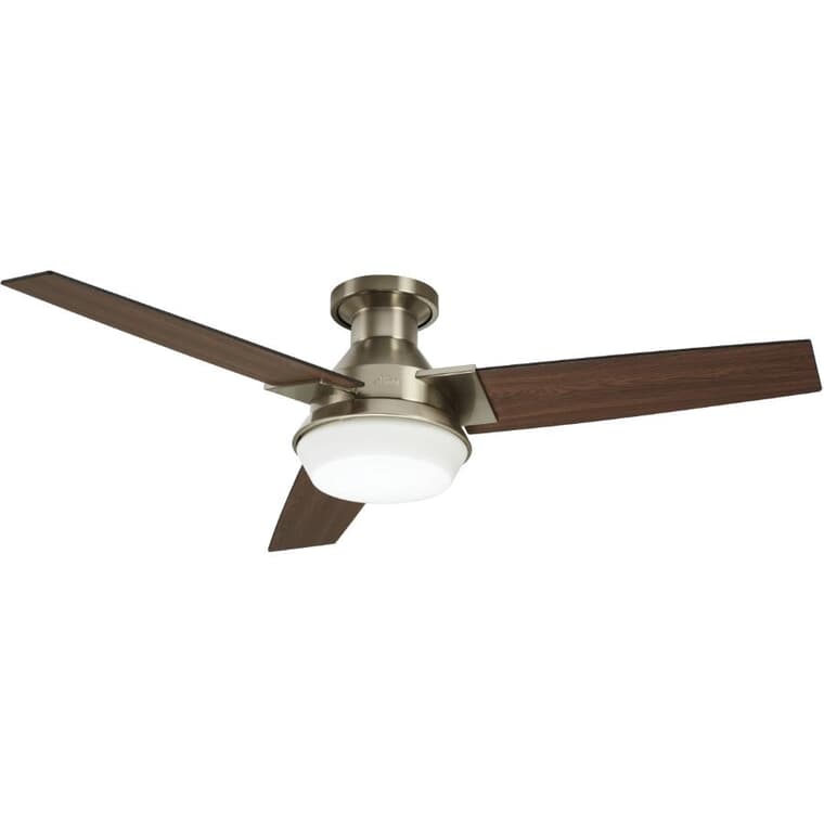 Morelli 52" Ceiling Fan with LED Light & Remote - Brushed Nickel