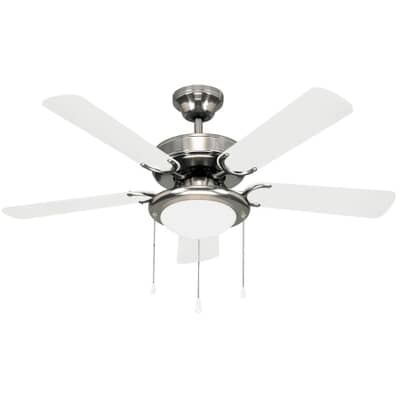 5 Blade White Pewter Ceiling Fan With, Canarm Industrial Ceiling Fan