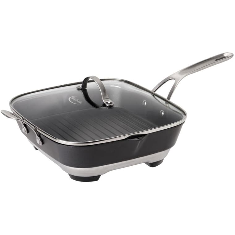 Square Non-Stick Sizzle & Pour Electric Skillet with Glass Lid - 12"