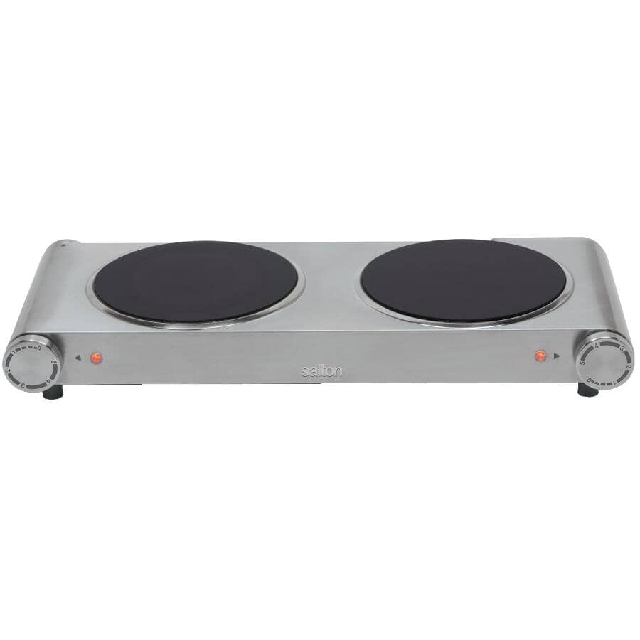 SALTON:Double Infrared Cooktop (HP1269) - Stainless Steel