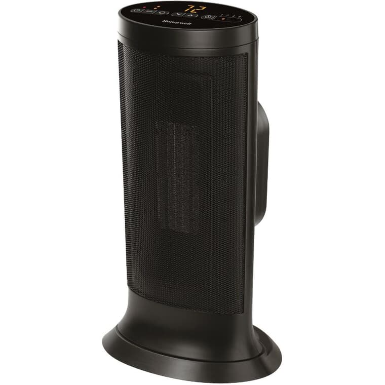 750W - 1500W Slim Ceramic Tower Heater - Black