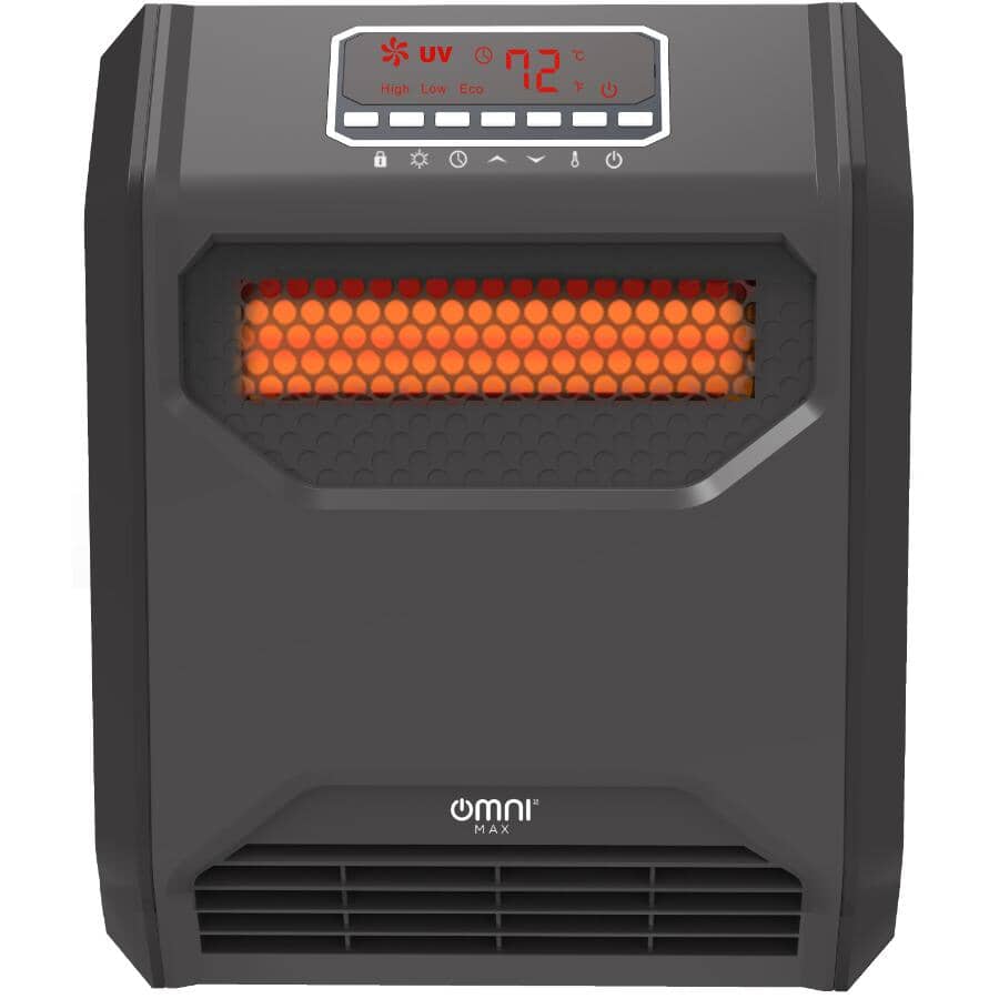 OMNIMAX 1500W Infrared Quartz Heater with UVC Air Purification
