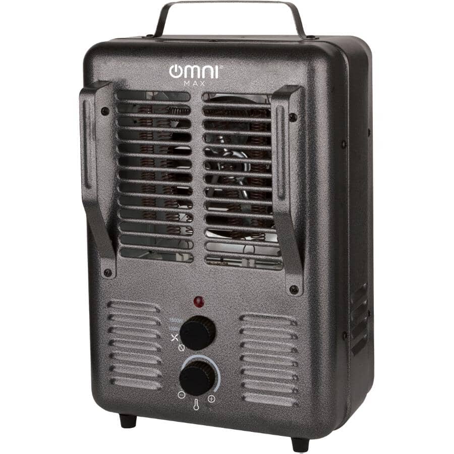 CLASSIC:1500W Milkhouse Utility Heater - with Thermostat, Black