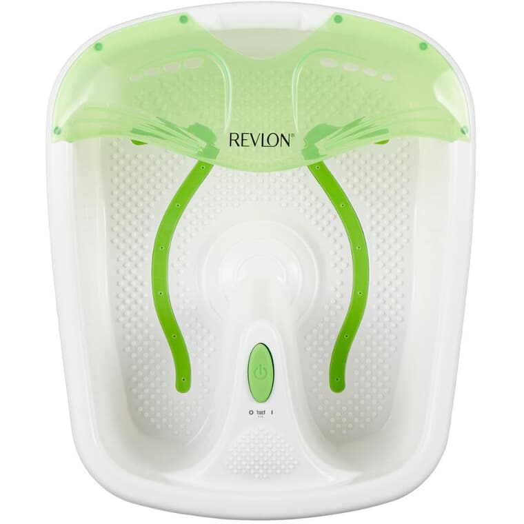 White/Green Foot Spa Massager, with Heat