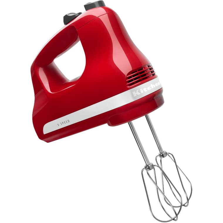 Ultra Power 5-Speed Hand Mixer - Empire Red, 60W