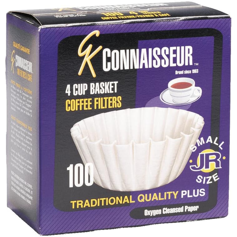 4-6 Cup Basket Coffee Filters - 100 Pack