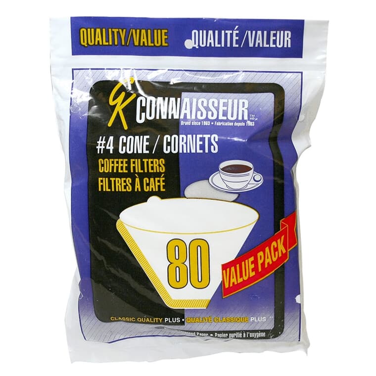 #4 Cone Coffee Filters - 80 Pack