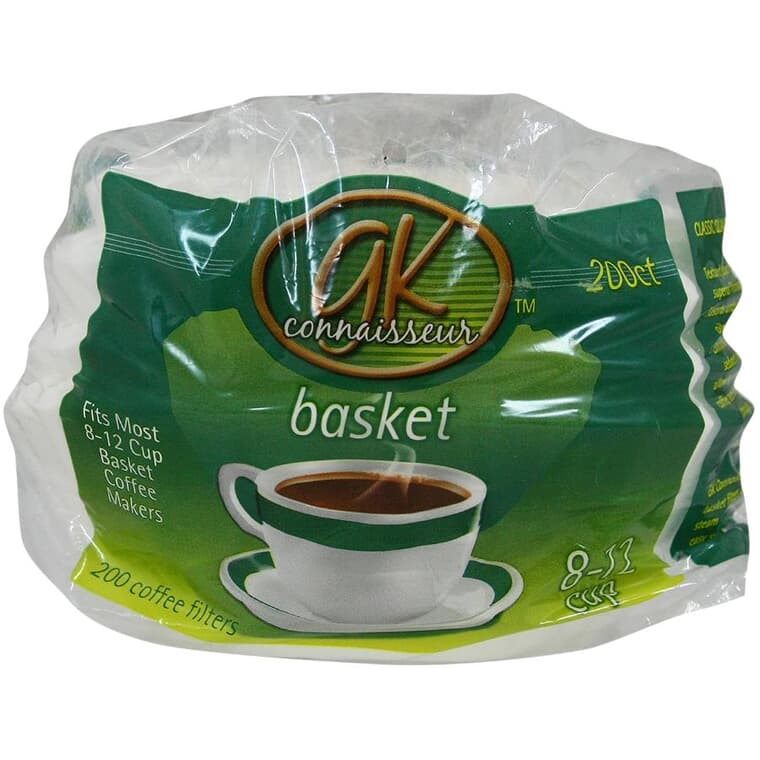 8-12 Cup Basket Coffee Filters - 200 Pack