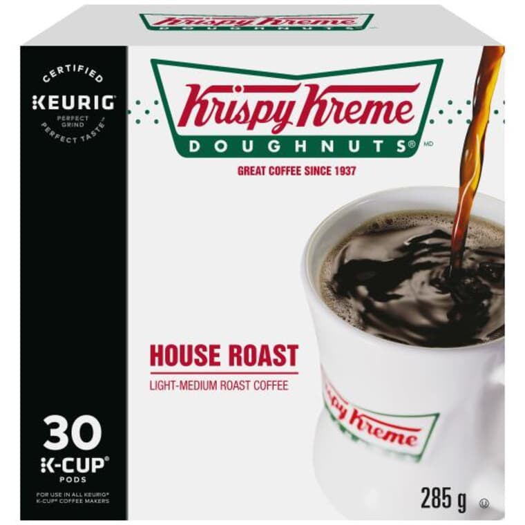 Krispy Kreme Doughnuts House Light Medium Roast Coffee K-Cup Pods - 30 Pack
