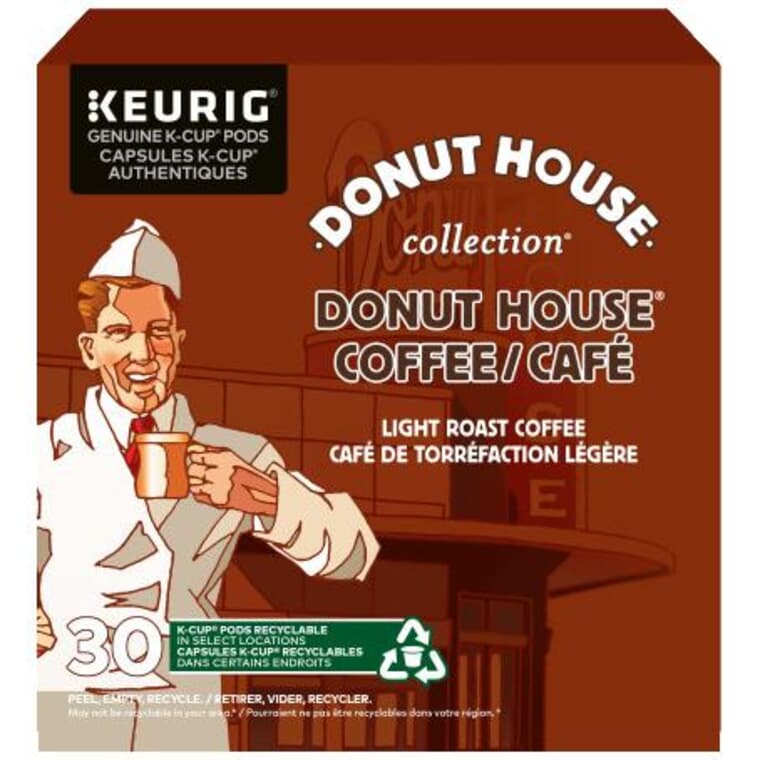 Donut House Light Roast Coffee K-Cup Pods - 30 Pack