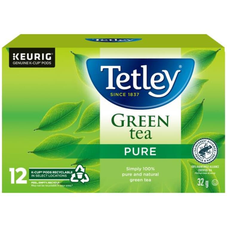 Tetley Pure Green Tea K-Cup Pods - 12 Pack
