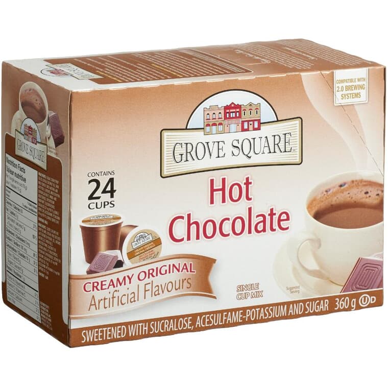 Mélange de chocolat chaud original crémeux en portion individuelle, 24 tasses