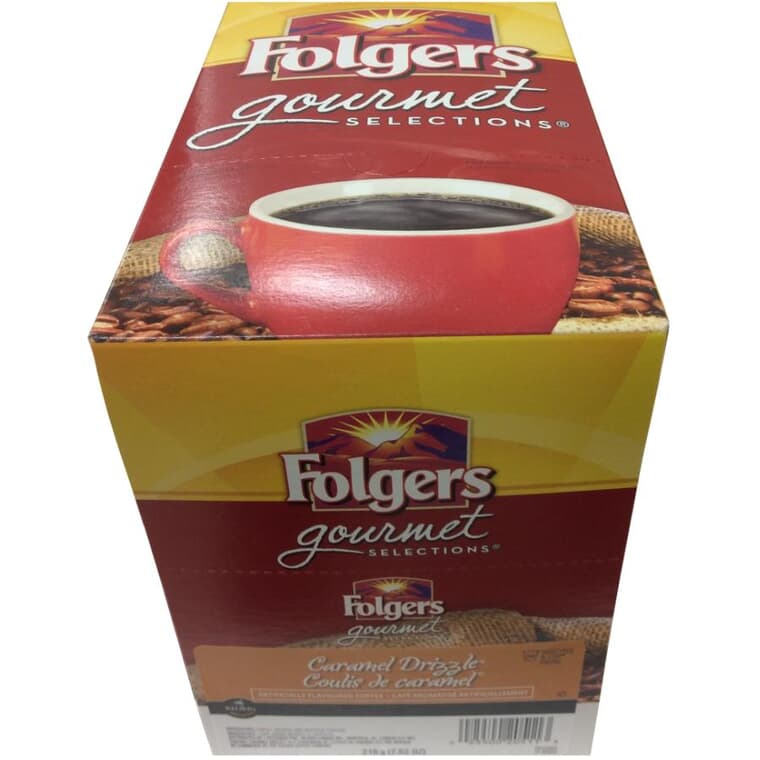 Folgers Caramel Drizzle Medium Roast Flavoured Coffee K-Cup Pods - 24 Pack