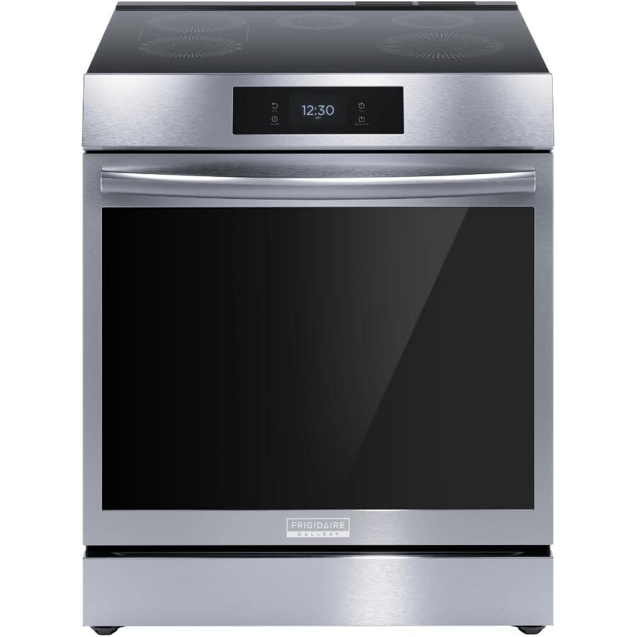 FRIGIDAIRE GALLERY:30" 6.2 cu. ft. Freestanding Smooth Top Electric Induction Range with Total Convection (GCFI306CBF) - Stainless Steel