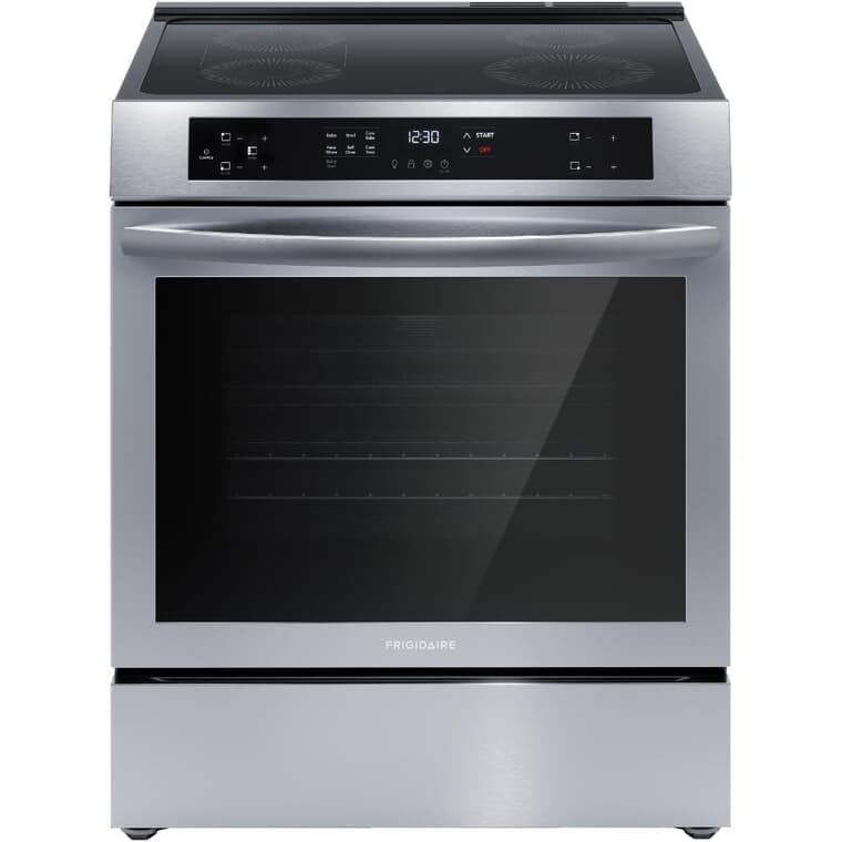 30" 5.3 cu. ft. Freestanding Smooth Top Electric Induction Range with Convection Bake (FCFI308CAS) - Front Controls, Stainless Steel