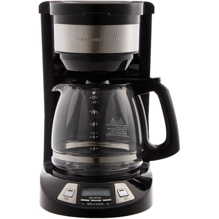 Programmable Drip Coffee Maker (46290C) - Stainless Steel & Black, 12 Cup