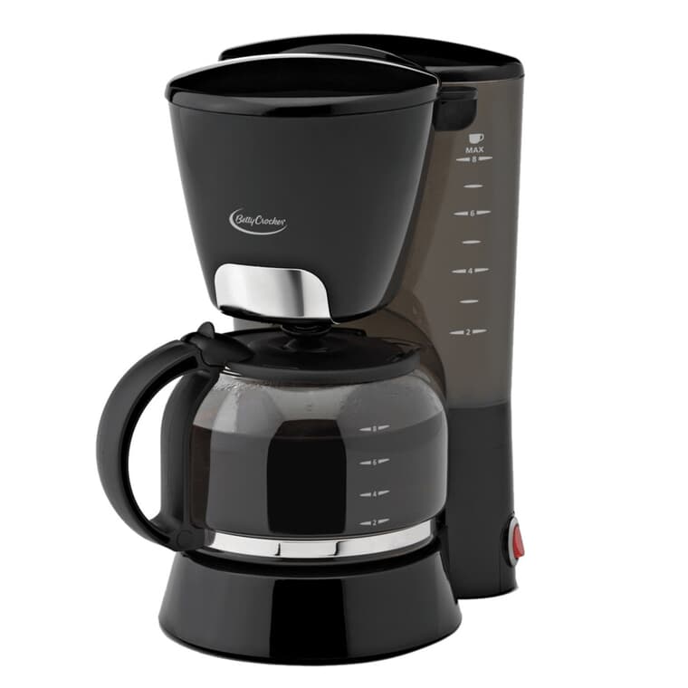 Coffee Maker with Cone Filter - Black, 8 Cup