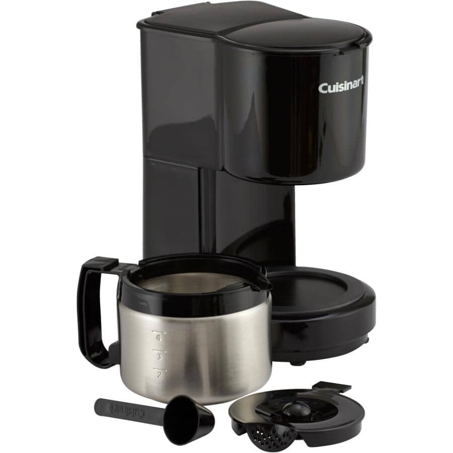 CUISINART:Drip Coffee Maker with Stainless Steel Carafe (DCC-450BKC) - Black, 4 Cups