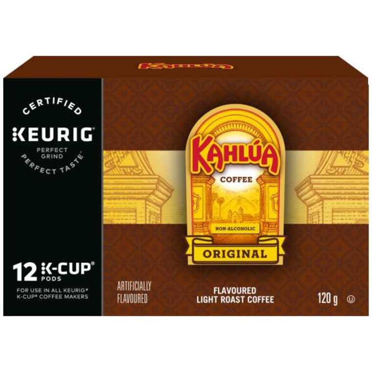 Kahlua Original Light Roast Flavoured Coffee K-Cup Pods - 12 Pack