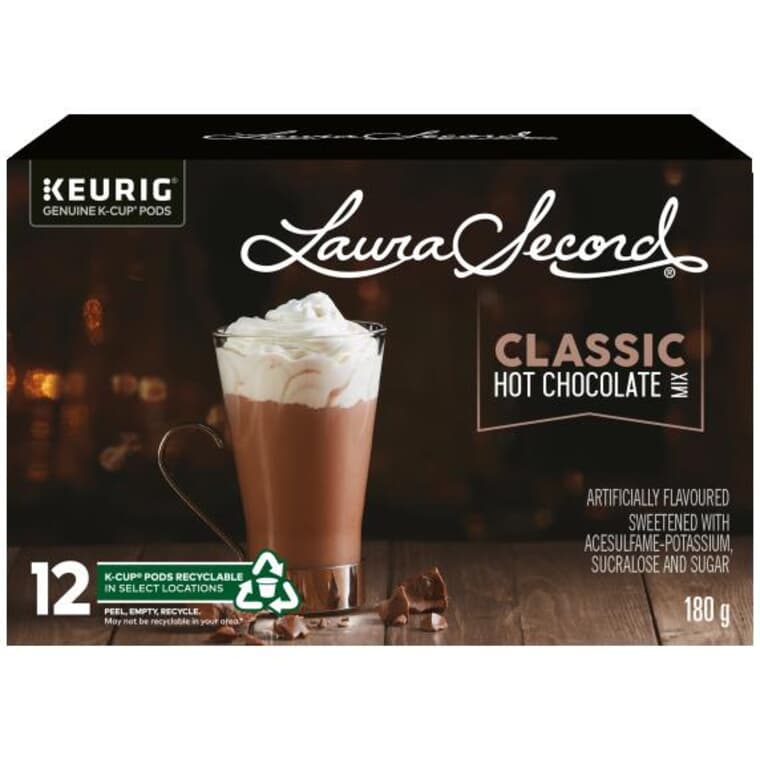 Laura Secord Classic Hot Chocolate K-Cup Pods - 12 Pack